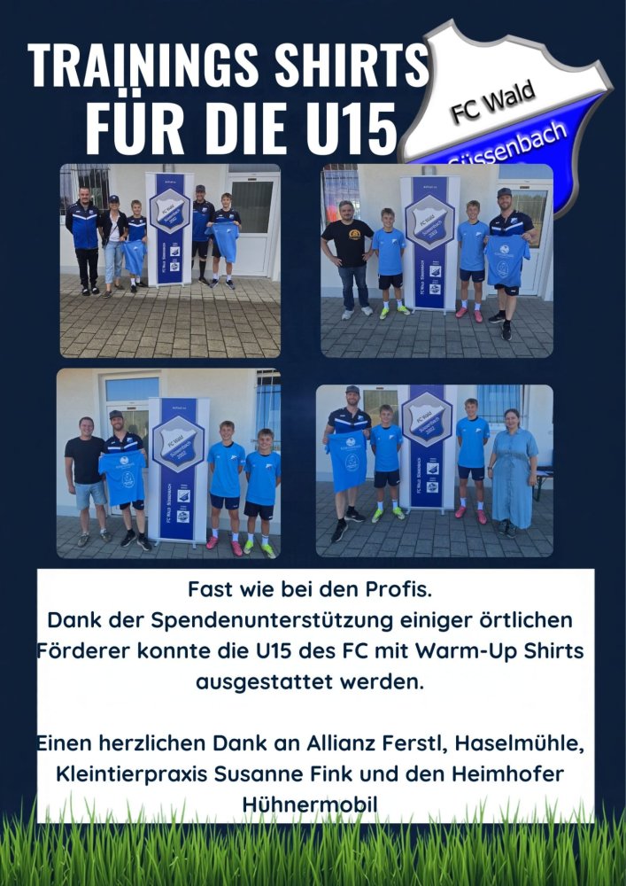 Trainings-Shirts für die U15